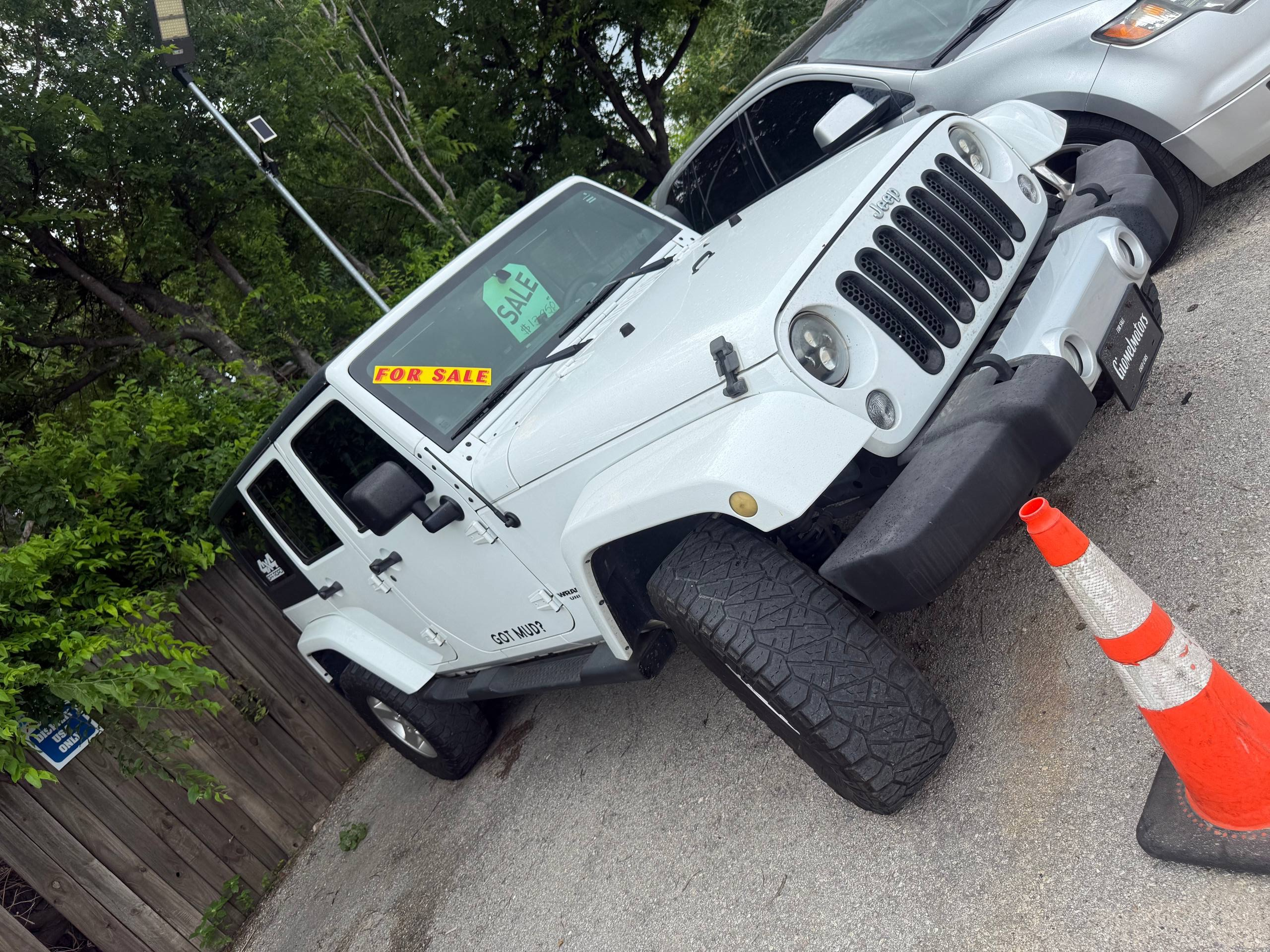Jeep Wrangler Unlimited Sahara, White, for sale at Aleman Auto Sales